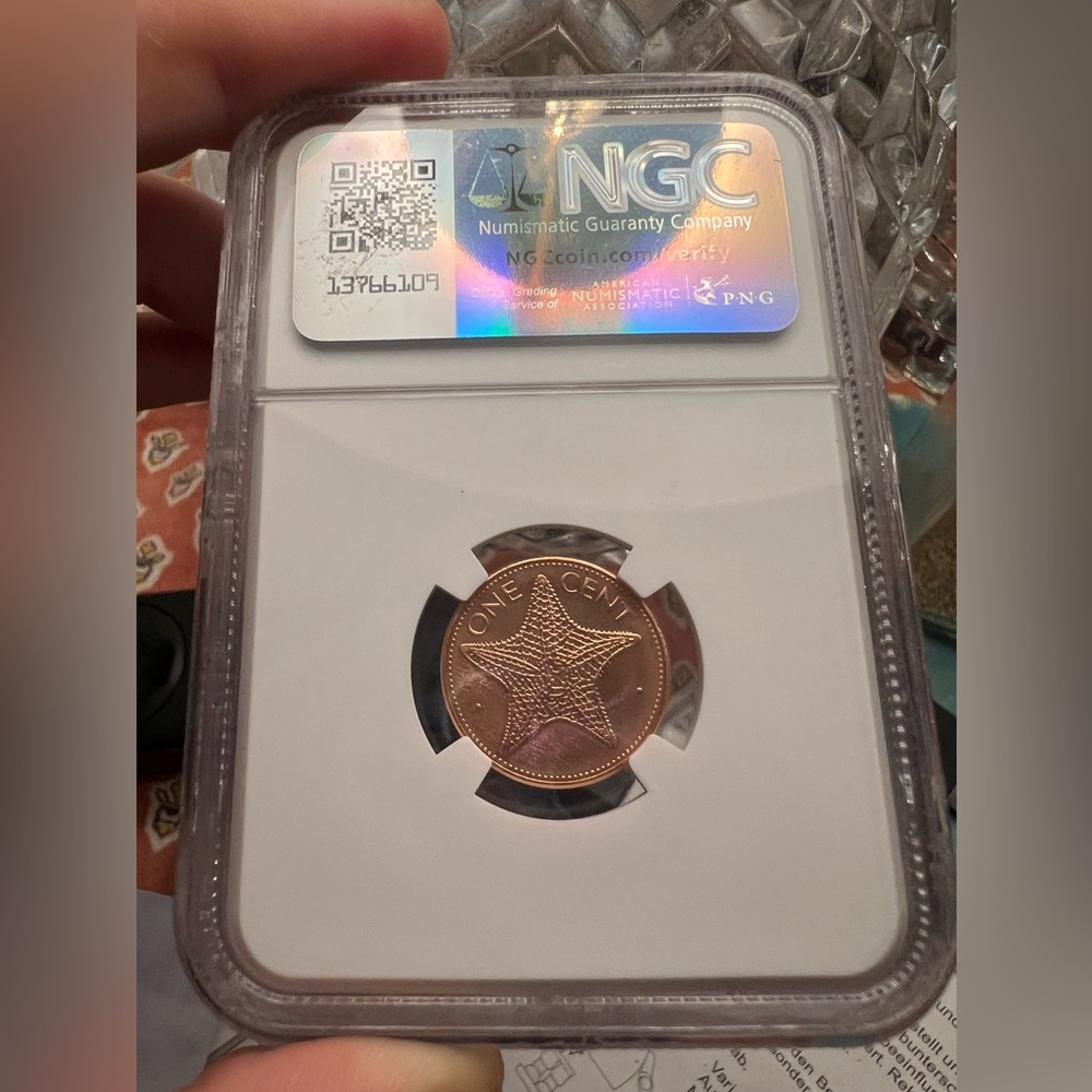 1998 Bahamas cent. Brilliant uncirculated!